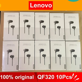 10Pcs Lenovo Prvotno Pristno QF320 3,5 mm-line Nadzor Hi-fi Kakovosti Zvoka V uho Žične Slušalke Slušalke Z Mikrofonom
