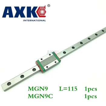 2023 Prodaje Axk Cnc Usmerjevalnik Deli Linearni Železniškega 1pc 9 mm Širina Linearno Vodilo Železniškega 115mm Mgn9 + Mgn Mgn9c Bloki Prevoz Za Cnc