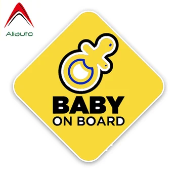 Aliauto Opozorilni Znak Avto Nalepke Risanka Baby on Board Vinilne Nalepke Kritje Praskami za Chevrolet Aveo Opel Astra ,14 cm*14 cm