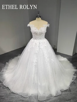 ETHEL ROLYN Romantično Princesa Poročno Obleko 2022 Lepe Sequined Beading Vezenje Sodišče Vlak Poročne Obleke Vestidos De Novia