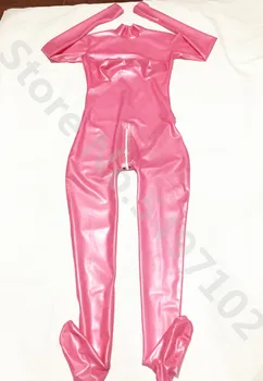 Ročno Moško Latex Catsuit navzkrižno obleko Tesen Transvestit Bodysuit s 3D Prsih Pritrjena Rokavice brez Prstov z Nogavice