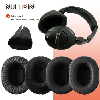 NullMini Zamenjava Earpads za Sennheiser HD280 HD280PRO HD281 Slušalke Usnje Rokav Slušalke Earmuff
