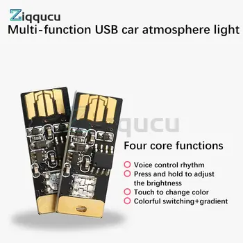 USB Mini Led Luči Svetilka USB Led Vzdušje Lučka Glas Nadzorovanih Ritem Modul Za Avtomobile Prenosniki Noč Dekoracijo