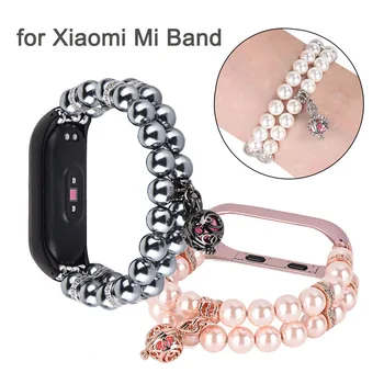 Mi Band Zapestnica 5 6 7 Watchbands Pribor za Xiaomi Mi Band 8 Zapestni Trak Beaded za Ženske Manžeta s Parfumi Shranjevanje