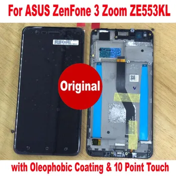 100% Prvotne Za ASUS ZenFone 3 Zoom ZE553KL Z01HDA LCD-Zaslon, Zaslon na Dotik, Računalnike Montažo Senzorja Pantalla z Okvirjem
