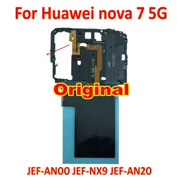 Original zadnji Zadnji Mainboard Skp Kritje Za Huawei nova 7 5G Z Brezžično Polnjenje NFC Antena Flash Flex Kabel Zamenjava