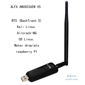 ALFA AWUS036EW RTL8187L Čipov Visoko-zmogljiva Brezžična Omrežna Kartica, ki je Primerna Za BT5 (Vrniti 5) Kali Linux, Aircrack-NGCD Linux