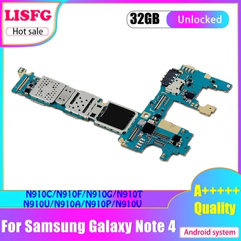 Tovarniško Odklenjen 32GB za Samsung Galaxy note 4 N910U N910G N910F N910T N910C N910A N910P/N910V matično ploščo s polno čip
