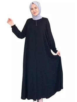 Eid Muslimanske Ženske Molitev Obleko Abaya Zadrgo Jopico Haljo Ženske Izgubijo Stranke Obleke Ramadana Abayas Caftan Tam Kaftan Elegantno Vestidos