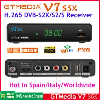 2023 Original GTMEDIA V7S5X HD H. 265 DVB-S/S2/S2X Satelitski Sprejemnik Polno 1080P DVB-S2 HD set top box PK GTMEDIA V7S HD V7S2X