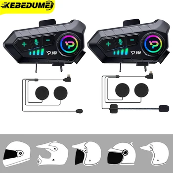 Kebidumei YP10 Brezžični Bluetooth5.3 Motoristična Čelada Slušalke Za Prostoročno Klicanje Kit Nepremočljiva Predvajalnik Glasbe Zvočnik Slušalke