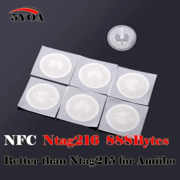 10pcs NFC NFC216 888 Bajtov Oznako Nalepke Nalepke Tipko Oznake Žeton Patrol Značko