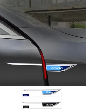 2pcs kovinski spremenjen telo fender trim varianta nalepke za Nismo QUON z logotipom avto Dodatki