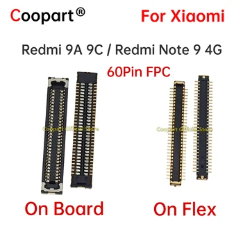 5pcs Nov LCD Zaslon Flex Plug FPC Priključek Za Xiaomi Redmi 9A 9C Opomba 9 4G Na Mainboard Motherboard Flex 60pin