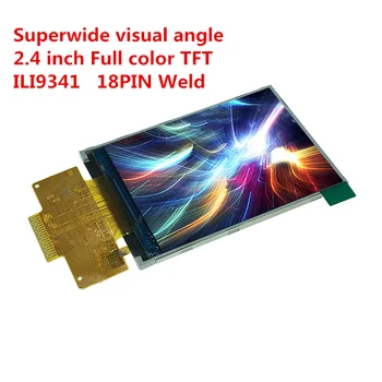 2.4 palčni SPI LCDTFT barvni zaslon 240X320 dotik NE ILI9341 vsaj 4 IO serijska 18 pin 0,8 mm pin razmika 262K široko ogled angel