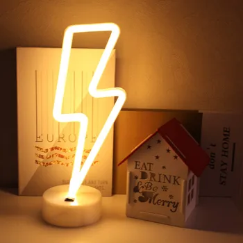 LED Neon Znak Strele Oblikovan USB Baterija Upravlja Noč Svetlobe Dekorativna namizne Svetilke za Dom Stranka, Dnevna Soba Dekoracijo