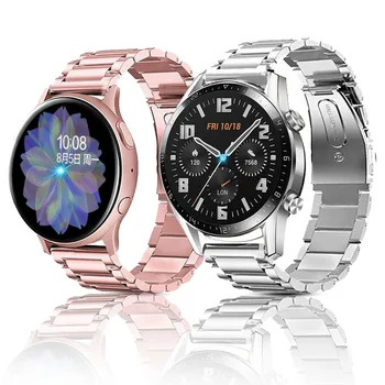 Iz nerjavečega Jekla Correa Za Huawei Watch GT 2 Pro/GT2 Zapestnica Watchband za Samsung Galaxy watch 3 46mm/Aktivna 2 44 mm 40 mm Trak