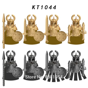 Koruit Srednjeveškega Viteza Asgard Vojak Orožja figuric Dodatki, Oklep, Čelade gradniki Igrače Za Otroke KT1044