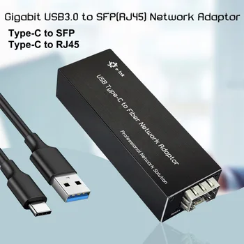 Tip-C, da SFP/RJ45 Gigabit mrežne Kartice USB3.0 NIC Mini Ethernet Adapter Združljiv s sistemom Windows Server/Windows/Linux/Mac OS