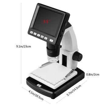 3.5 palčni LCD-Zaslon Samostojna 10-500x Zoom 5M Pik, USB Digitalni Elektronski MicroscopeStand Sam Namizni LCD Digitalni Mikroskop