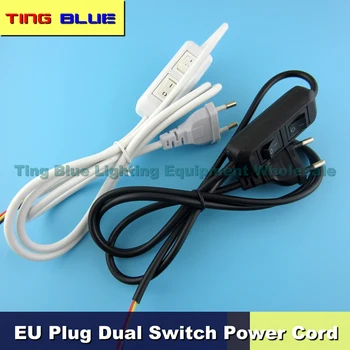 EU plug dvojno stikalo napajalni kabel namizno svetilko bog desk lučka za vklop kabel dual control stikalo kabel 1.4 m bakrene žice 12-240V1.5A