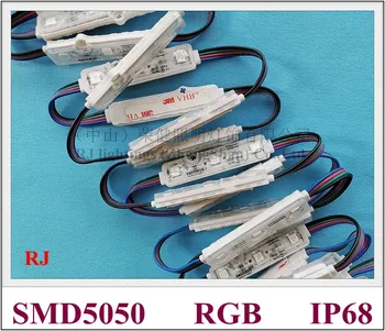 ultrazvočno pečat LED luči modul vodotesna LED modul za prijavo črke IP68 DC12V SMD 5050 3 led 0.72 W RGB CE
