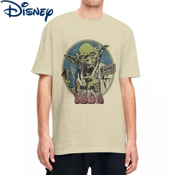 Moški Ženske T-Shirt Star Wars Yoda Logotip Edinstveno Cotton Tee Majica Kratek Rokav Vintage T Shirt Crewneck Plus Velikost Oblačila