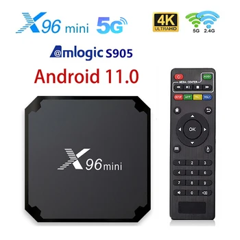 X96 Mini Smart IP TV Box Android 9.0 Amlogic S905W 2G 16GB Media Player Podporo 2,4 Ghz Wifi X96mini 4K IPTV Polje Ladje Iz Francije