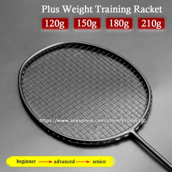Strokovno Usposabljanje Plus Teža 120 G 150 G 180 G 210G Polno Badminton Rackets Nanizani Vrečke Žaljivo Tip Lopar Hitrost Šport