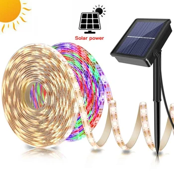 Solarna LED Trakovi Luči, 90/150LED Cuttable Vrvi, Sončne Luči na Prostem Sončne Svetlobe LED z 8 Načini Nepremočljiva Sončne Niz Luči