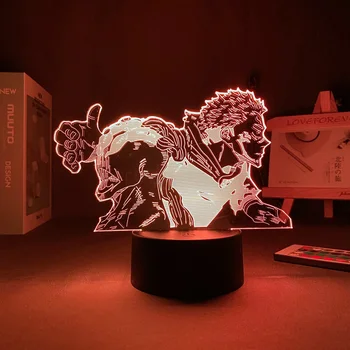Anime Lučka Jujutsu Kaisen Gojo Satoru Slika 3D Noč Svetlobe za Otroke Spalnica Dekor Nočna Manga Kul Darilo Otrok namizne Svetilke