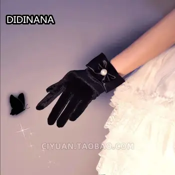 Lolita francoski Harajuku Letnik Pribil beaded dekorativne premca žamet Goth punk rokavice Ženske lo Niang cvet Poročiti Pribor cos