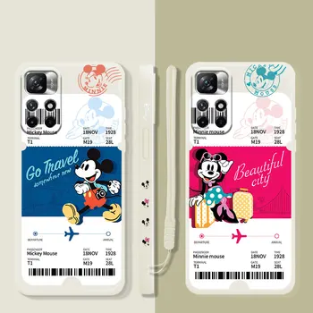Originalne Tekočine Za Xiaomi Redmi Opomba 8 K30 K40 10 9C 9T Opomba 10 Pro 9A 9 9 Disney Mickey Minnie Mesto Travel Kartice Fundas