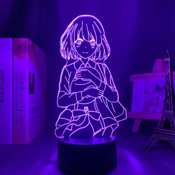 3d Led Luči Anime Saekano, Kako Dvigniti Dolgočasno Punco za Spalnica Dekor Noč Svetlobe Otroci Brithday Darilo Manga Tabela 3d Lučka