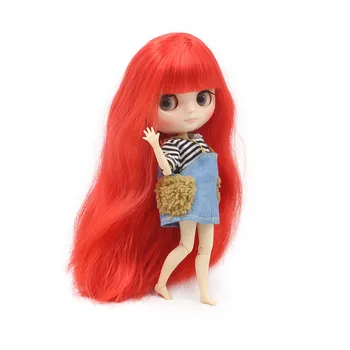 DBS Golih middie blyth skupno lutka Rdeče lase Pregleden obraz primerna DIY darilo za dekle