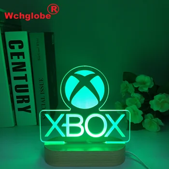 Za Igre XBOX 16 Spreminjanje Barv Lesenih Daljinsko Noč Luči 3D Z LED Dotik namizne Svetilke Vzdušje Soba Dekor Iluzijo, Lučka