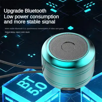 A2 Mini Metal Zvočnik z Viseči Kabel Nove Prenosne V5.0 Bluetooth Združljivim Zvočnikov 360 ° Full Range Zvočnik