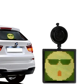 P4-32x32 Okno Avtomobila LED Zaslon RGB Barva Svetlobe Zaslona DIY WIFI Nadzor LED Prijavite Odbor Čustva Nasmeh Animacije LED Avto Zaslon
