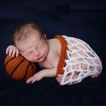 Novorojenček Photoshoot Rekvizitov, Pletenje, Košarka, ki Predstavljajo Pohištvo Fotografija Zaviti Odeja za Dojenčka Fantje Foto Ozadje Dekoracijo
