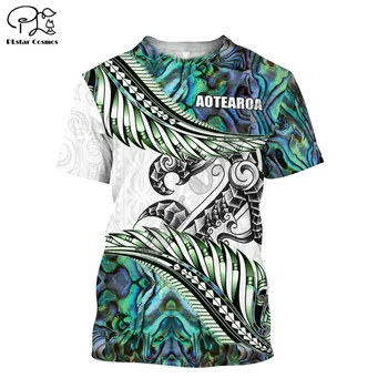 PLstar Kozmos Nova Zelandija Aotearoa Maori 3D Tiskanih Modne Poletne Majice Kratek Rokav Tee Moški/Ženske Priložnostne Ulične N28