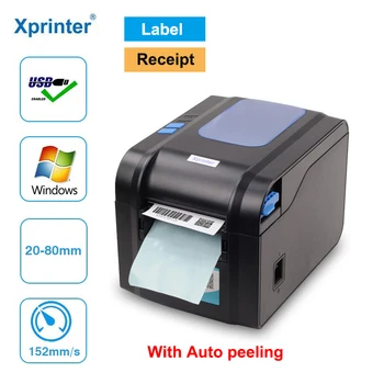 Xprinter Toplotne Etikete, črtne kode Prejemu Tiskalnik Bill Pralni 20-80 mm USB Vmesnik Z Auto Piling Za Android, iOS, Windows XP-370B
