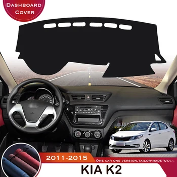 Za KIA K2 za obdobje 2011-2015 Avtomobilskih nadzorni Plošči Mat Pad Preprogo Anti-UV Anti-slip Avto Usnja Kritje Dash Zaščitna Oprema