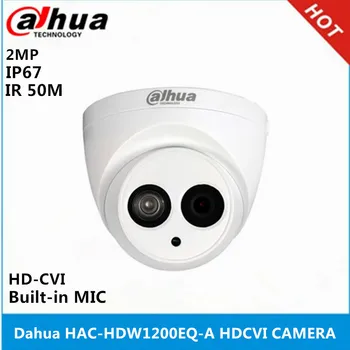 Original Dahua DH-HAC-HDW1200EQ-A HDCVI kamera vgrajen MIKROFON 2MP IR 50M IP67 Varnosti CCTV Kamere HAC-HDW1200EQ-A
