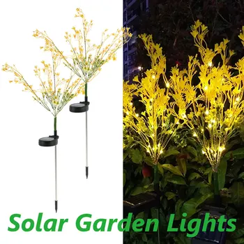2PCS Sončni Cvet Svetlobe Ourdoor Krajine Svetilke Vrt Svetlobe Sončna Trata Street Light Pravljice Luči LED Teraso Vrt Dekoracijo