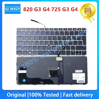 Novi Originalni KRALJESTVU Osvetljen Positivo Za HP EliteBook 820 G3 G4 725 G3 G4 Zvezek Tipkovnico 826630-271 100% Testirani Hitro Ladjo