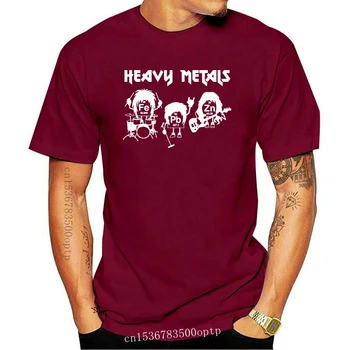 Nove Težke Kovine Kemija Periodnega Rock Roll Glasbe Fizika Biologija Tee Smešno Humor Pun Grafični Odraslih Mens T-shirt