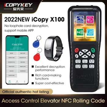 Najnovejši Icopy X100 angleški Različici Z IC ID Bralec Pisatelj Duplicator Polno Dekodiranje Funkcijo za Pametno Kartico Ključne Pralni RFID, NFC Copie