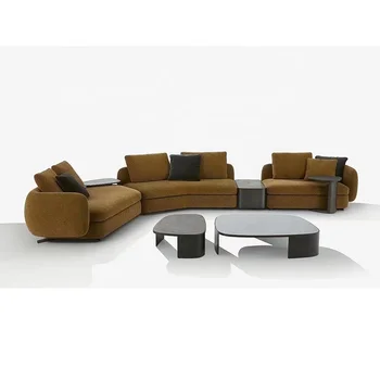 6 sedeži usnje področna kavč L obliki kavč set design novega materiala, kavč področna dnevna soba zofe