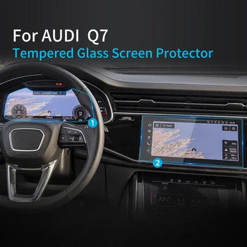 Armaturna Plošča Avto Nalepke Screen Protector Za Audi Q7 2023 DisplayTempered Steklo Zaščitno Folijo Navigacija Carplay Dodatki