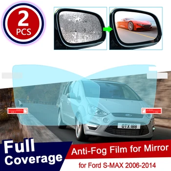 za Ford S-Max MK1 2006~2014 Polno Kritje Anti Meglo Film Rearview Mirror Anti-Fog Filmov Pribor 2007 2008 2012 2013 Smax S max